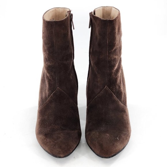 ROBERT CLERGERIE Brown Suede Ankle Bootie - Picture 2 of 12